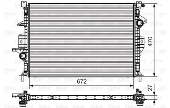 Radiator, engine cooling 735552 Valeo