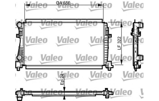 Radiator, engine cooling 735557 Valeo