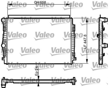 Radiator, engine cooling 735559 Valeo