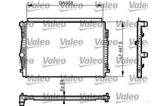 Radiator, engine cooling 735559 Valeo