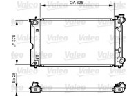 Radiator, engine cooling 735567 Valeo