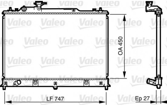 Radiator, engine cooling 735577 Valeo