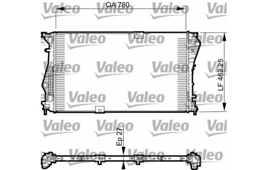 Radiator, engine cooling 735599 Valeo