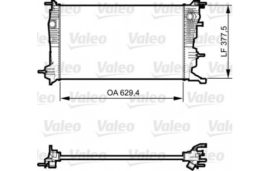 Radiator, engine cooling 735607 Valeo