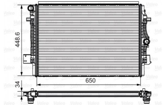 Radiator, engine cooling 735622 Valeo