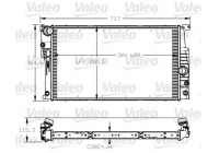 Radiator, engine cooling 735623 Valeo