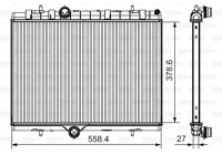 Radiator, engine cooling 735630 Valeo