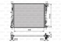 Radiator, engine cooling 735634 Valeo