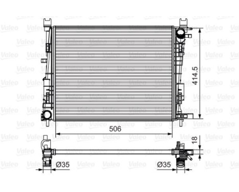 Radiator, engine cooling 735634 Valeo