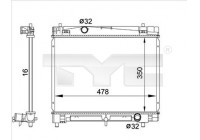 Radiator, engine cooling 736-0001 TYC