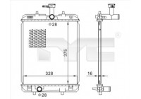 Radiator, engine cooling 736-0032 TYC