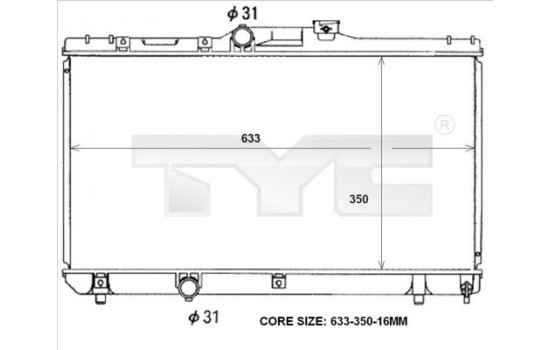 Radiator, engine cooling 736-0047 TYC