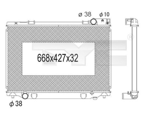 Radiator, engine cooling 736-1031 TYC