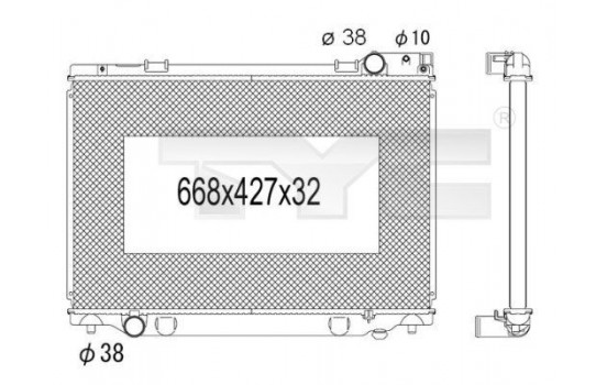 Radiator, engine cooling 736-1031 TYC