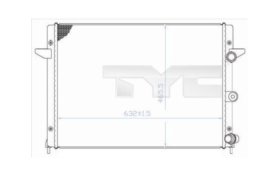 Radiator, engine cooling 737-0006 TYC