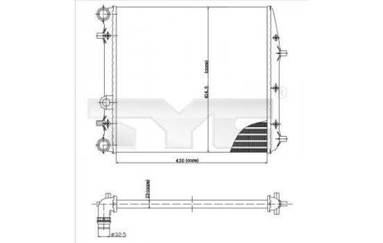 Radiator, engine cooling 737-0013 TYC