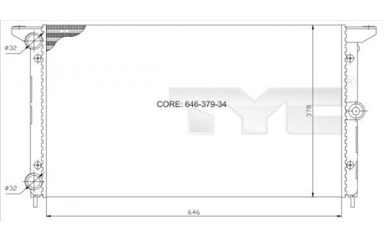 Radiator, engine cooling 737-0014 TYC