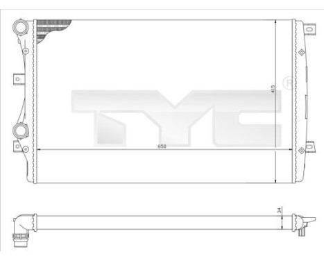 Radiator, engine cooling 737-0017-R TYC
