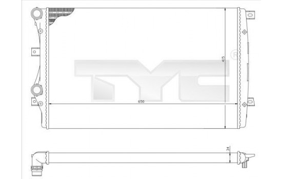 Radiator, engine cooling 737-0017-R TYC