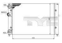 Radiator, engine cooling 737-0039 TYC