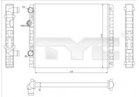 Radiator, engine cooling 737-0040 TYC