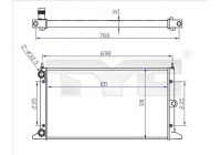 Radiator, engine cooling 737-0043-R TYC