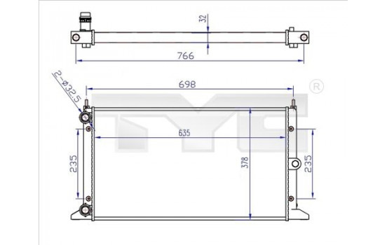 Radiator, engine cooling 737-0043-R TYC