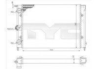 Radiator, engine cooling 737-0050 TYC