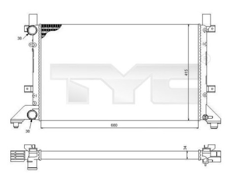 Radiator, engine cooling 737-0056 TYC