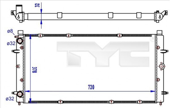 Radiator, engine cooling 737-0059-R TYC