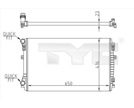 Radiator, engine cooling 737-0071-R TYC