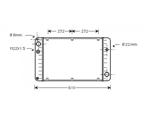 Radiator, engine cooling 74002004 International Radiators