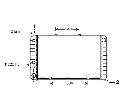 Radiator, engine cooling 74002010 International Radiators