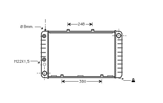 Radiator, engine cooling 74002010 International Radiators