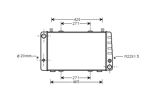 Radiator, engine cooling 76002009 International Radiators