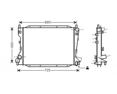 Radiator, engine cooling 77002035 International Radiators