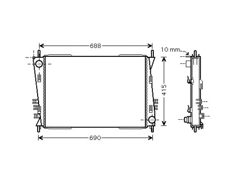 Radiator, engine cooling 77002037 International Radiators