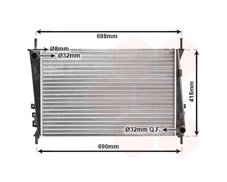 Radiator, engine cooling 77002037 International Radiators, Image 2