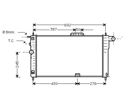 Radiator, engine cooling 81002001 International Radiators