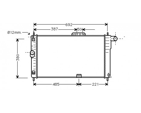 Radiator, engine cooling 81002004 International Radiators Plus