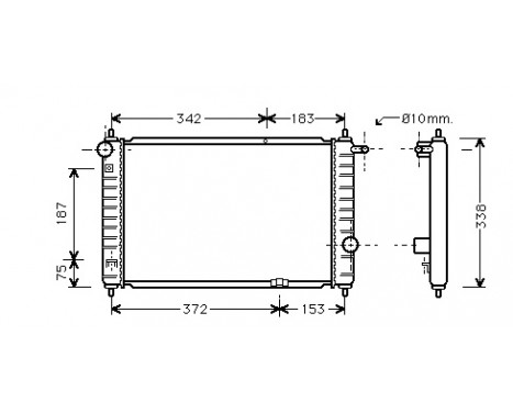 Radiator, engine cooling 81002007 International Radiators