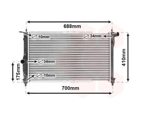 Radiator, engine cooling 81002014 International Radiators, Image 2