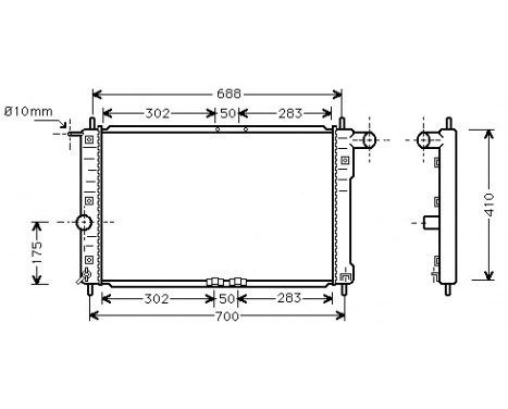 Radiator, engine cooling 81002014 International Radiators