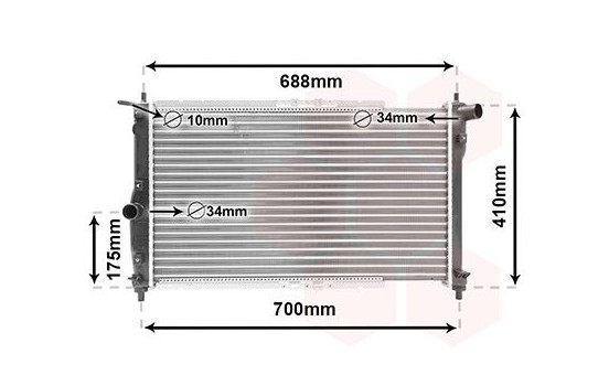 Radiator, engine cooling 81002014 International Radiators, Image 2