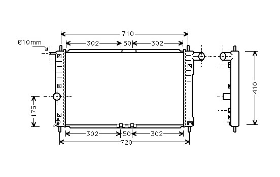 Radiator, engine cooling 81002016 International Radiators