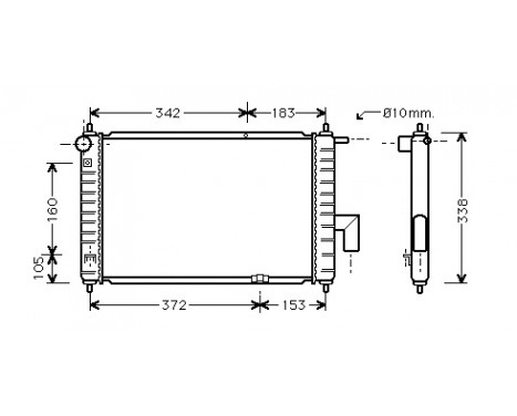Radiator, engine cooling 81002046 International Radiators
