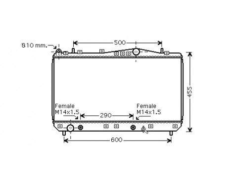 Radiator, engine cooling 81002053 International Radiators