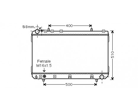 Radiator, engine cooling 81002070 International Radiators
