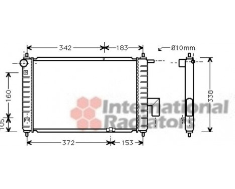 Radiator, engine cooling 81002072 International Radiators, Image 2