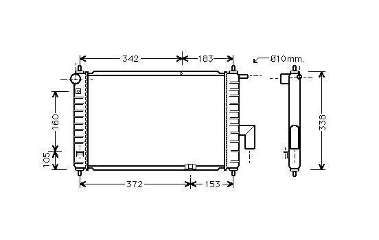 Radiator, engine cooling 81002072 International Radiators